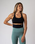Kandace wearing the sclpt band in size medium